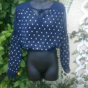 Free people Poke a‎ dot blouse